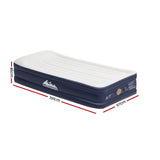 Weisshorn Air Mattress Single Inflatable Bed 46cm Air bed Grey - Wild Horizon