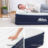Weisshorn Air Mattress Single Inflatable Bed 46cm Air bed Grey - Wild Horizon