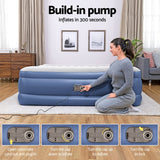Bestway Air Mattress King Inflatable Bed 56cm Airbed Blue - Wild Horizon