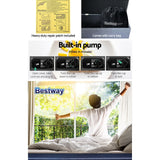 Bestway Air Mattress King Inflatable Bed 56cm Airbed Blue - Wild Horizon