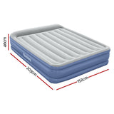 Bestway Air Mattress Queen Inflatable Bed 46cm Airbed Blue - Wild Horizon