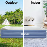 Bestway Air Mattress Queen Inflatable Bed 46cm Airbed Blue - Wild Horizon
