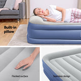 Bestway Air Mattress Queen Inflatable Bed 46cm Airbed Blue - Wild Horizon