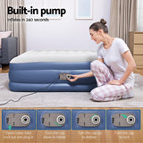 Bestway Air Mattress Queen Inflatable Bed 46cm Airbed Blue - Wild Horizon