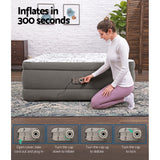 Bestway Air Mattress Queen Inflatable Bed 56cm Airbed Grey - Wild Horizon