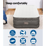 Bestway Air Mattress Single Inflatable Bed 46cm Airbed Grey - Wild Horizon