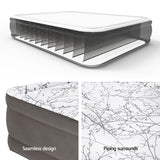 Bestway Air Mattress Queen Inflatable Bed 46cm Airbed Decorated Surface Grey - Wild Horizon