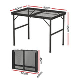 Weisshorn Aluminium Folding Camping Table – 90cm