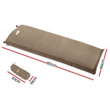 Weisshorn Self Inflating Mattress Camping Sleeping Mat Air Bed Single Coffee - Wild Horizon