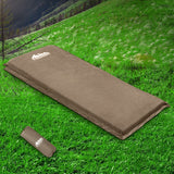 Weisshorn Self Inflating Mattress Camping Sleeping Mat Air Bed Single Coffee - Wild Horizon