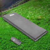 Weisshorn Self Inflating Mattress Camping Sleeping Mat Air Bed Single Grey - Wild Horizon