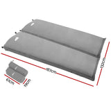 Weisshorn Self Inflating Mattress Camping Sleeping Mat Air Bed Double Set Grey - Wild Horizon