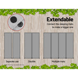 Weisshorn Self Inflating Mattress Camping Sleeping Mat Air Bed Double Set Grey - Wild Horizon
