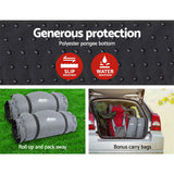 Weisshorn Self Inflating Mattress Camping Sleeping Mat Air Bed Double Set Grey - Wild Horizon