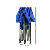 Instahut Gazebo Pop Up Marquee 3x3 Folding Tent Wedding Gazebos 500D Oxford Blue - Wild Horizon