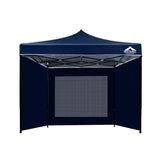 Instahut Gazebo Pop Up Marquee 3x3 Folding Tent Gazebos Camping 500D Oxford Navy - Wild Horizon