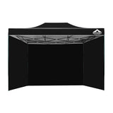 Instahut Gazebo Pop Up Marquee 3x4.5 Folding Tent Wedding Gazebos 500D Black - Wild Horizon