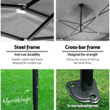 Instahut Gazebo 3x4.5 Pop Up Marquee Folding Tent Wedding Gazebos Camping Outdoor Shade Canopy Blue - Wild Horizon