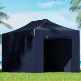 Instahut Gazebo 3x4.5 Pop Up Marquee Folding Tent Wedding Gazebos Camping Outdoor Shade Canopy Navy - Wild Horizon
