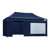 Instahut Gazebo Pop Up Marquee 3x6 Folding Tent Gazebos Camping 500D Oxford Navy - Wild Horizon
