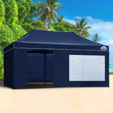 Instahut Gazebo Pop Up Marquee 3x6 Folding Tent Gazebos Camping 500D Oxford Navy - Wild Horizon