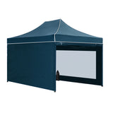 Instahut Gazebo 3x4.5 Pop Up Marquee Folding Wedding Tent Gazebos Camping Outdoor Shade Canopy Navy - Wild Horizon