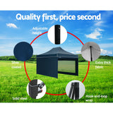 Instahut Gazebo 3x4.5 Pop Up Marquee Folding Wedding Tent Gazebos Camping Outdoor Shade Canopy Navy - Wild Horizon