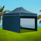Instahut Gazebo 3x4.5 Pop Up Marquee Folding Wedding Tent Gazebos Camping Outdoor Shade Canopy Navy - Wild Horizon