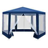 Instahut Gazebo 2x2m Marquee Wedding Party Tent Outdoor Camping Mesh Wall Canopy Shade Gazebos Navy - Wild Horizon
