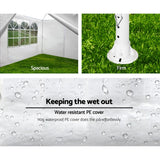 Instahut Gazebo 3x3m Marquee Wedding Party Tent Outdoor Camping Side Wall Canopy Window Panel White - Wild Horizon