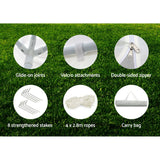Instahut Gazebo 3x3m Marquee Wedding Party Tent Outdoor Camping Side Wall Canopy Window Panel White - Wild Horizon