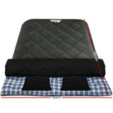 Weisshorn Sleeping Bag Double Pillow Thermal Camping Hiking Tent Grey -10°C - Wild Horizon
