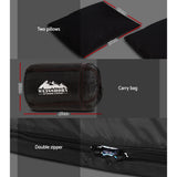 Weisshorn Sleeping Bag Double Pillow Thermal Camping Hiking Tent Grey -10°C - Wild Horizon
