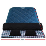 Weisshorn Sleeping Bag Double Pillow Thermal Camping Hiking Tent Blue -10°C - Wild Horizon