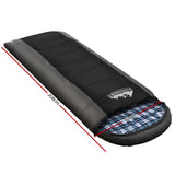 Weisshorn Sleeping Bag Single Thermal Camping Hiking Tent Black  -20°C - Wild Horizon
