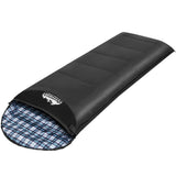 Weisshorn Sleeping Bag Single Thermal Camping Hiking Tent Grey 0°C - Wild Horizon
