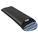 Weisshorn Sleeping Bag Single Thermal Camping Hiking Tent Grey 0°C - Wild Horizon