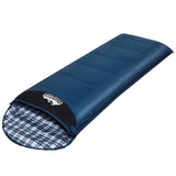 Weisshorn Sleeping Bag Single Thermal Camping Hiking Tent Blue 0°C - Wild Horizon
