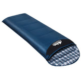 Weisshorn Sleeping Bag Single Thermal Camping Hiking Tent Blue 0°C - Wild Horizon