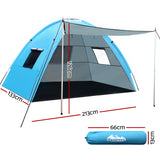 Weisshorn Camping Tent Beach Portable Hiking Sun Shade Shelter Fishing 4 Person - Wild Horizon