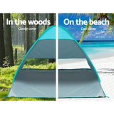 Weisshorn Pop Up Beach Tent Camping Hiking 3 Person Sun Shade Fishing Shelter - Wild Horizon
