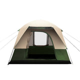 Weisshorn Family Camping Tent 4 Person Hiking Beach Tents Green - Wild Horizon