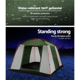 Weisshorn Camping Tent 6 Person Tents Family Hiking Dome - Wild Horizon