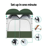 Weisshorn Double Camping Shower Toilet Tent Outdoor Portable Change Room - Wild Horizon