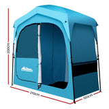 Weisshorn Double Camping Shower Toilet Tent Outdoor Fast Set Up Change Room - Wild Horizon