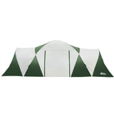 Weisshorn Family Camping Tent 12 Person Hiking Beach Tents (3 Rooms) Green - Wild Horizon
