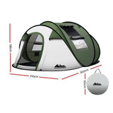 Weisshorn Instant Up Camping Tent 4-5 Person Pop up Tents Family Hiking Beach Dome - Wild Horizon
