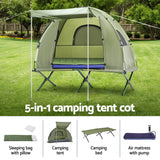 Weisshorn 5-in-1 Camping Tent Cot 1-person Air Mattress Camping Bed - Wild Horizon