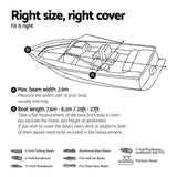Seamanship Boat Cover – 25–27ft – 600D – Black