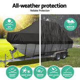 Seamanship Boat Cover – 25–27ft – 600D – Black